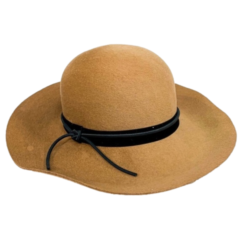 Rag & BONE New York Tan / Black Cloche Wool Hat